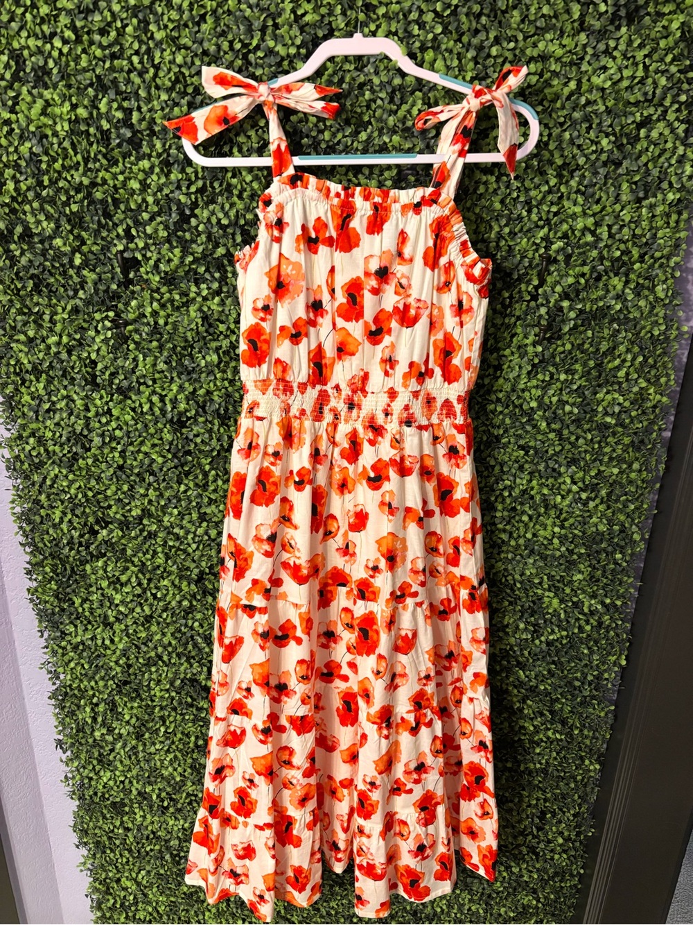 Matilda Jane Cream Dress with Red and Orange Floral Print